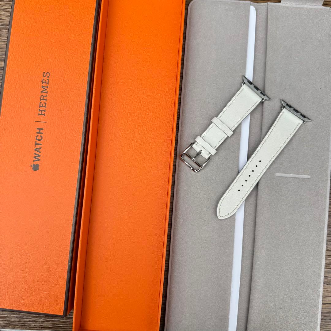 2514 ほぼ未使用Apple Watch エルメスホワイトレザー