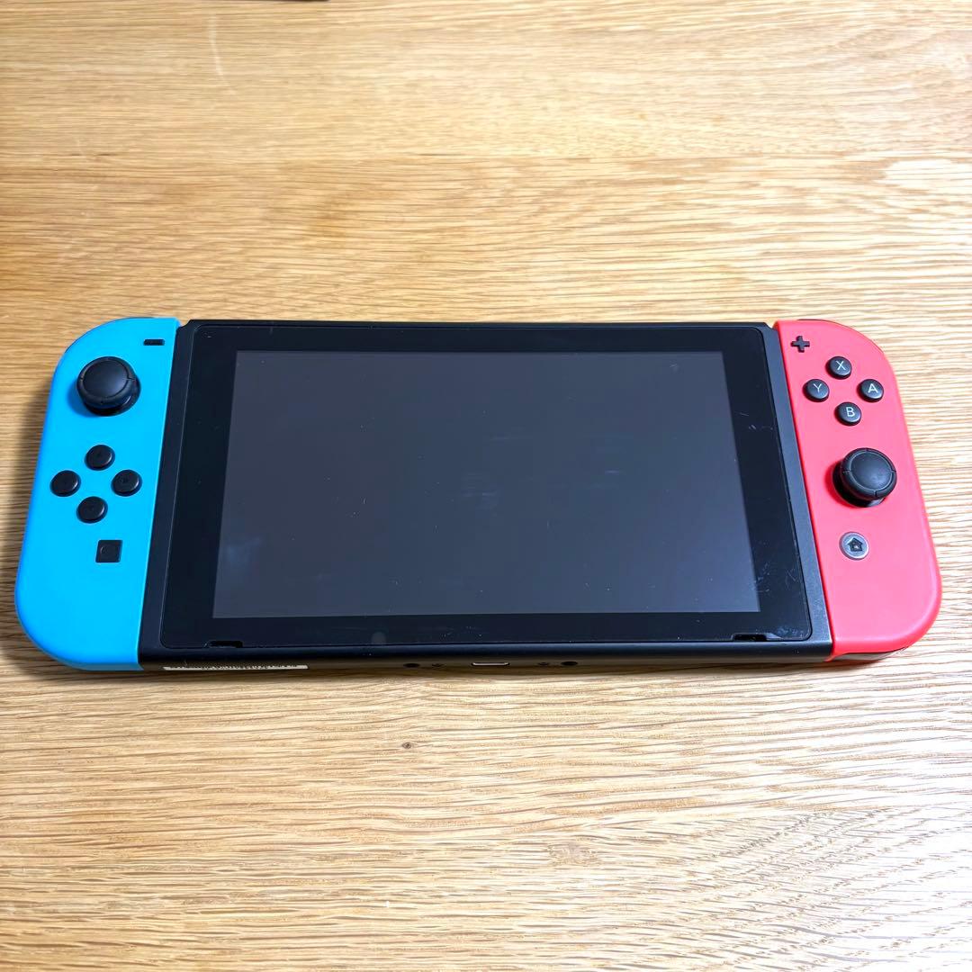 【動作確認済み】Nintendo Switch本体 ネオンレッドブルー+おまけ付
