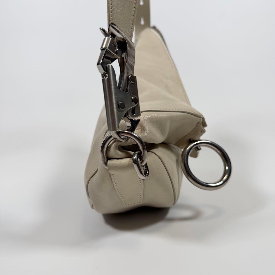 【美品】【現行】バーバリー　ショルダーバッグ　スモールナイトバッグ　アイボリー