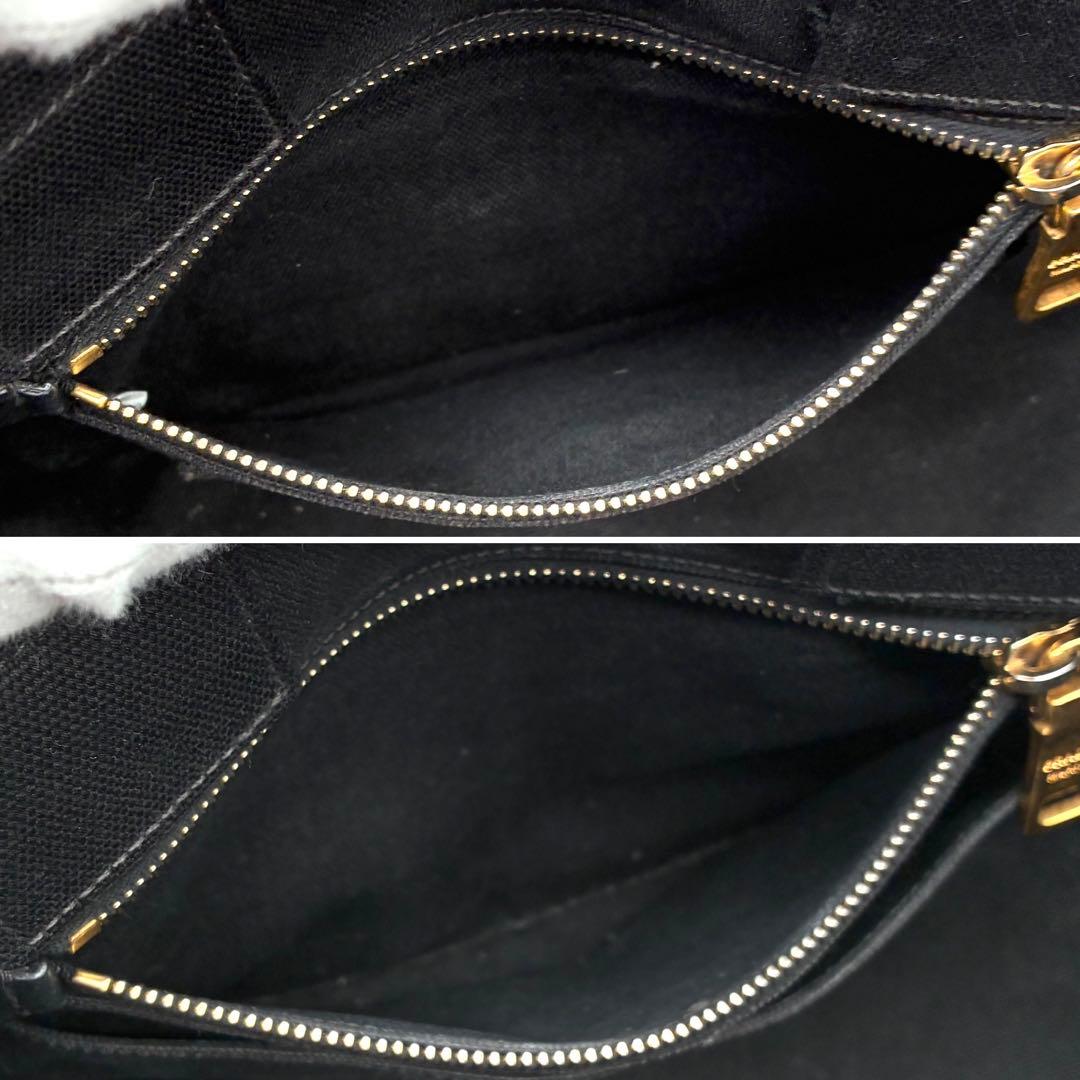 正規品 プラダ カナパ L ハンドバッグ 三角ロゴ 白タグ付 ユニセックス 黒