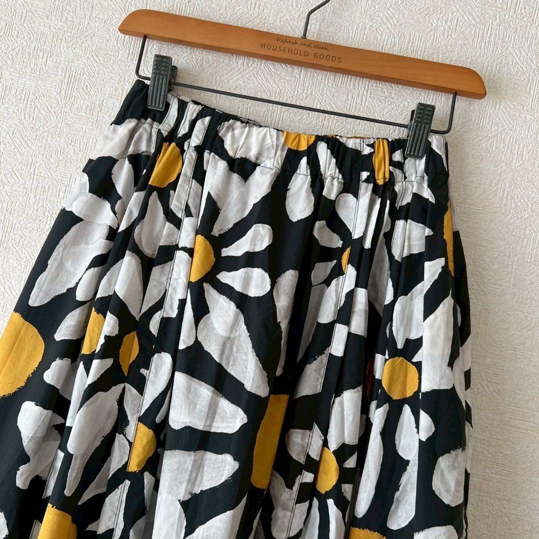 MARNI マルニ デイジーフラワー ギャザースカート コットン 36