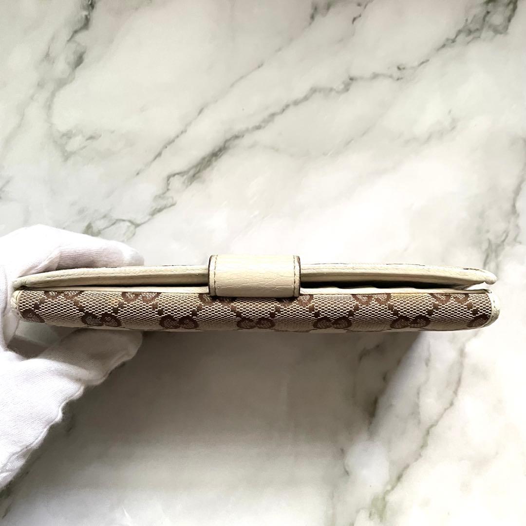 GUCCI グッチGG キャンバス　レザー　長財布　2つ折り財布 0113-⑧