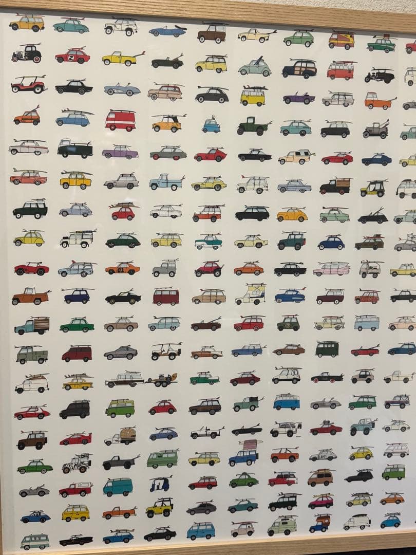 サーフィン 車 ケビン・バトラー アートワーク壁掛けフレーム