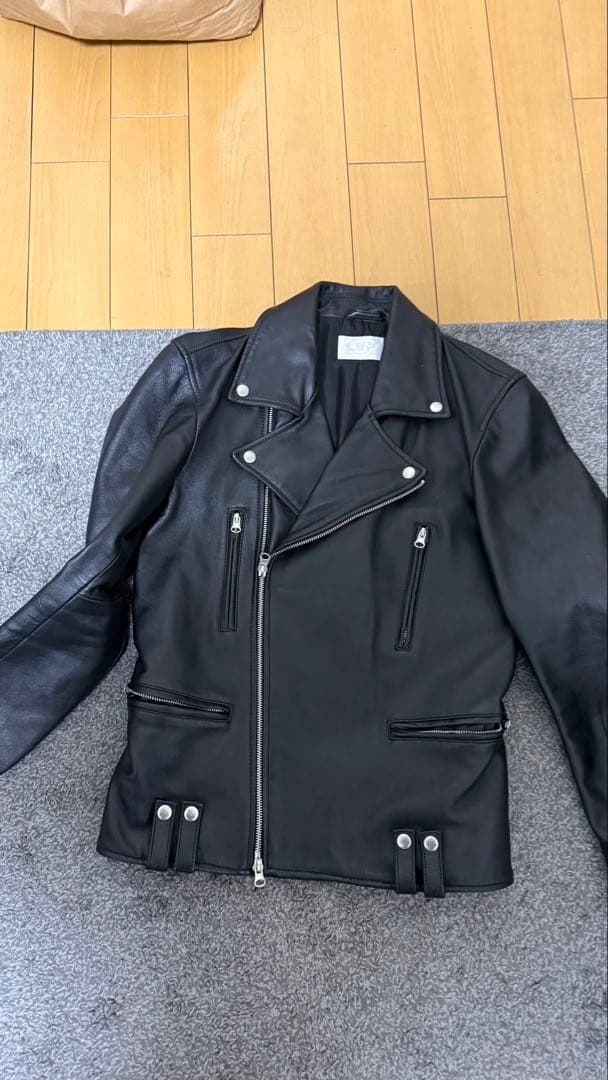美品】ダブルライダースジャケット LHP ラムレザー ブラック Mサイズ