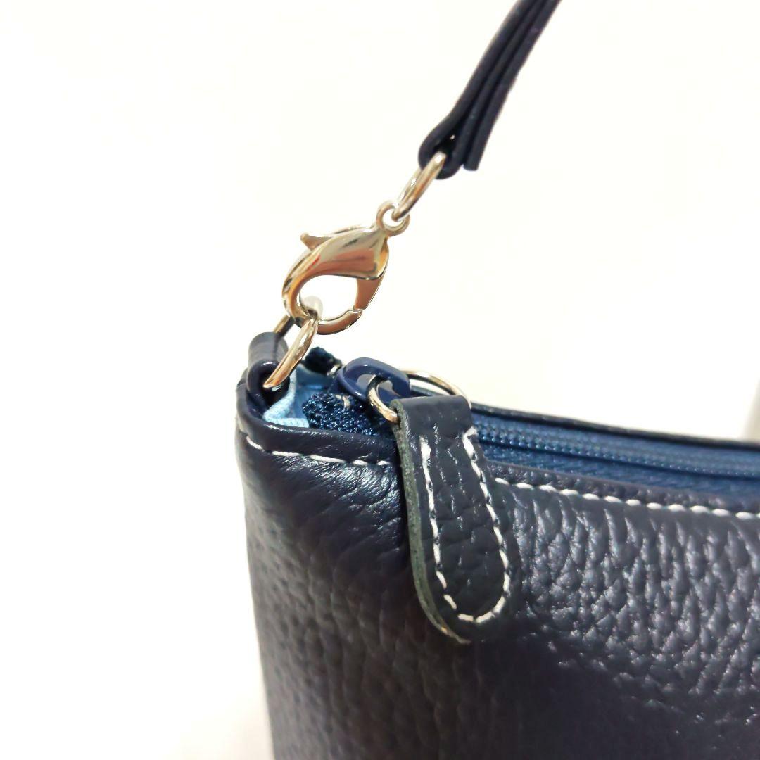 【極美品】キタムラ ショルダーバッグ 2way シュリンクレザー ロゴ刺繍