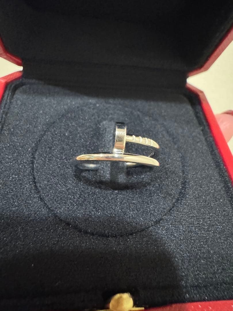 正規品Cartier カルティエ　ホワイトゴールドジュストアンクルリング 50号