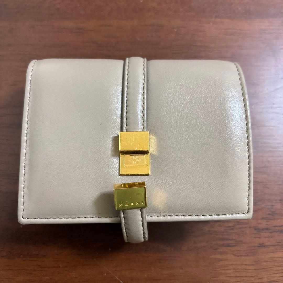 MARNI マルニPrisma Walletゴールドプリズマ財布 ミニ