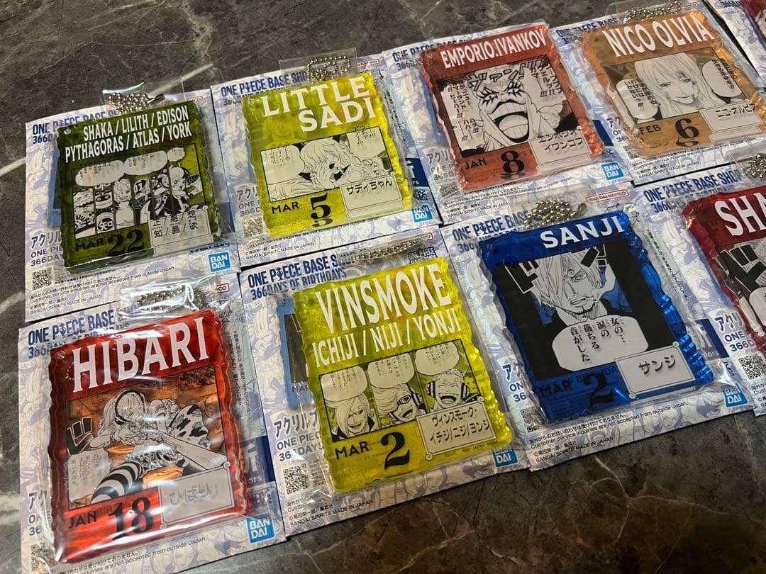 ワンピースベースショップ 一番くじ アクリルスタンド シャンクス サンジ キッド