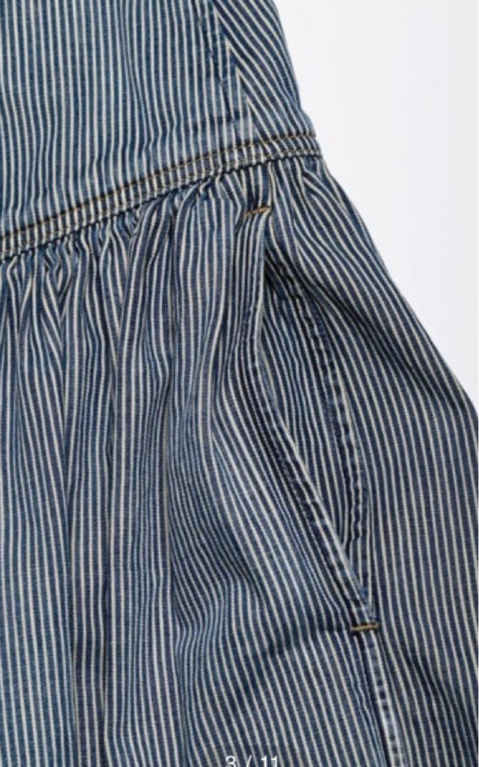 美品✨45R ゴマデニムのギャザーキュロットスカート