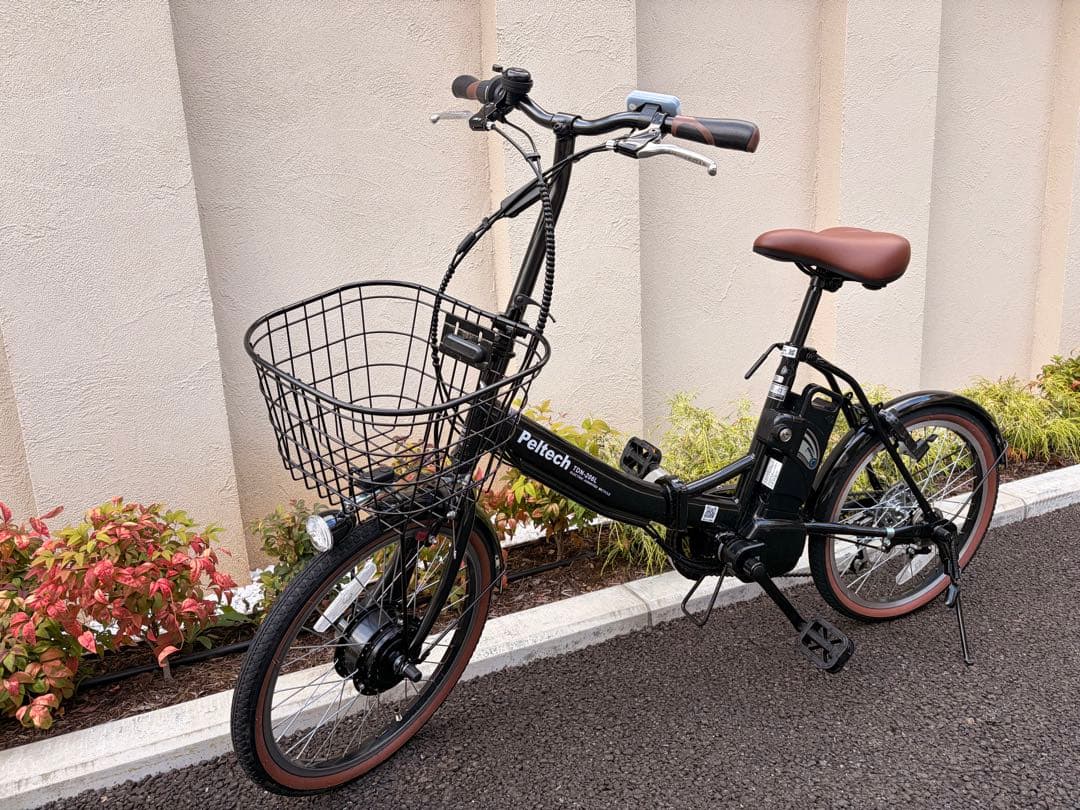 美品・3年保証付・Poltecs 20インチ電動アシスト自転車 PELTECH（ペルテック） 電動自転車 PELTECH折り畳み電動アシスト自転車