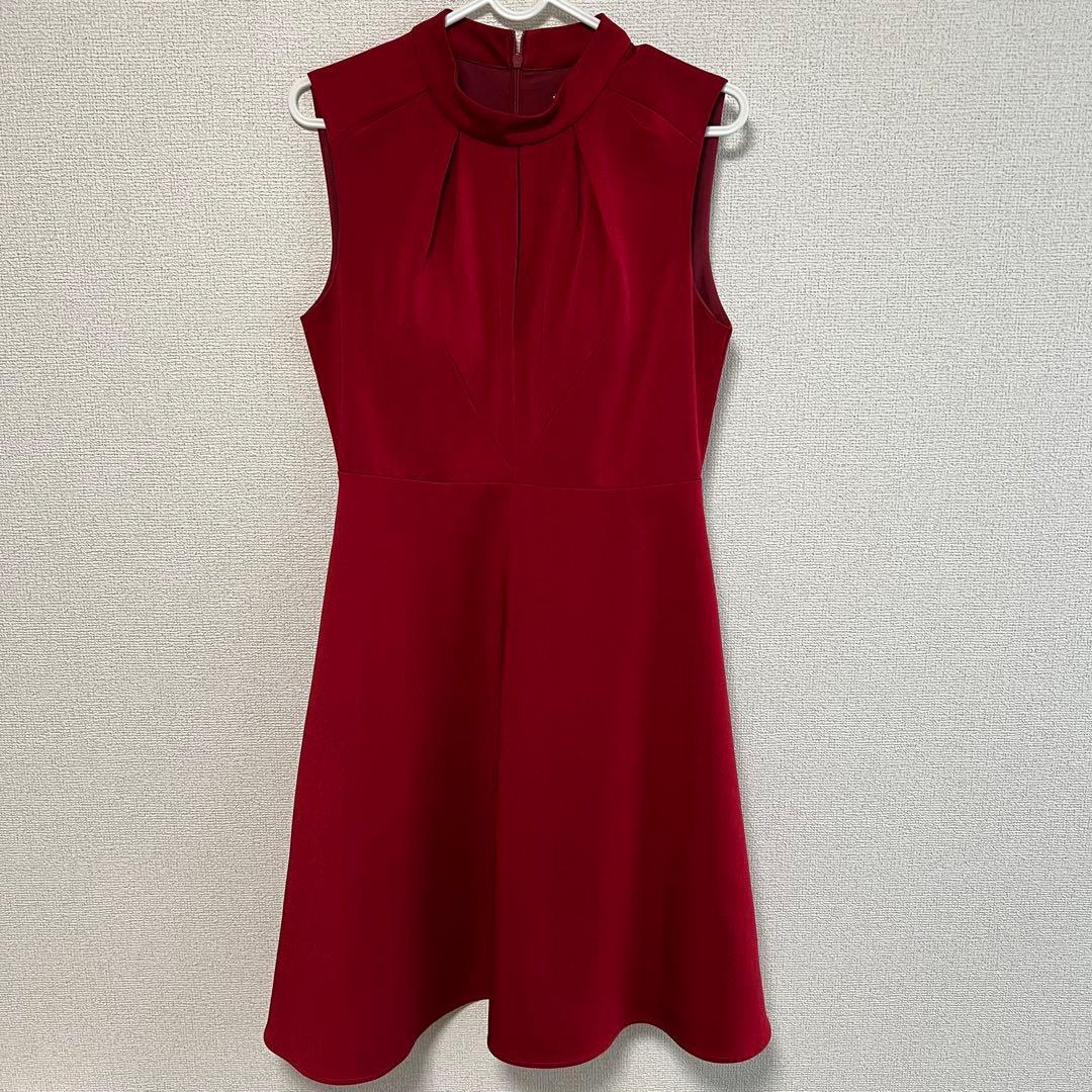 【美品】GINZACOUTURE エルケイ Aライン フレア M 赤 ドレス