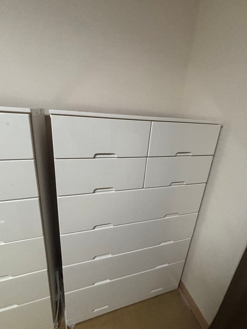 栃木市引き取り限定！ホワイト チェスト2個 家具