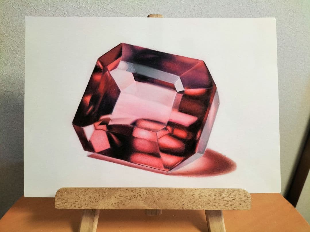 色鉛筆画 絵画 ルビーの絵 原画 A4大(約22cm×30cm)