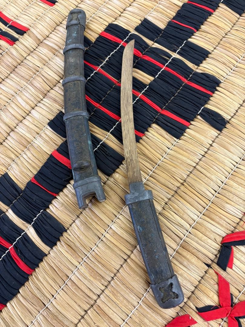 アイヌ　覆輪腰刀拵　タクネピコロ　エムシポ　拵　腰刀　刀装具　短刀拵