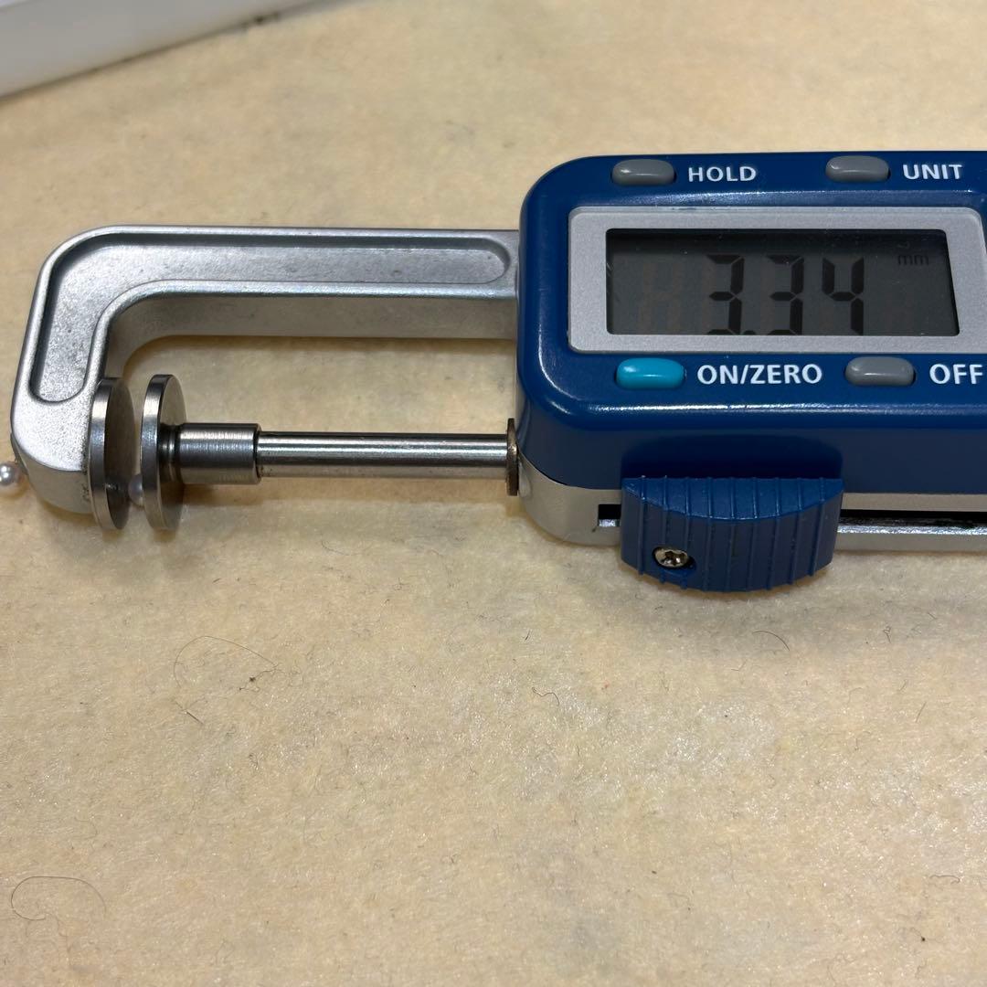 531 パールピアス　あこや真珠　3.2+3.3mm K18YG