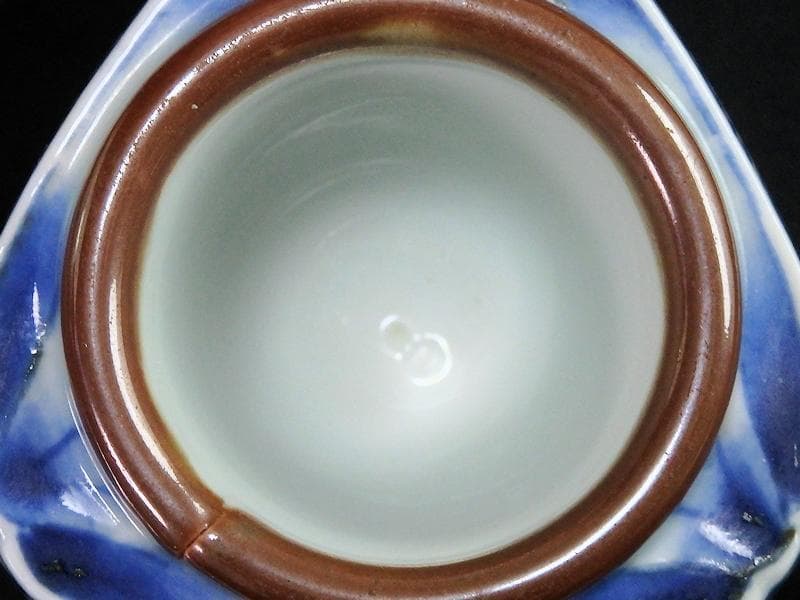 古伊万里 染付 透かし 七宝紋に鳥の図 盃台 E474AS-CGk - メルカリ