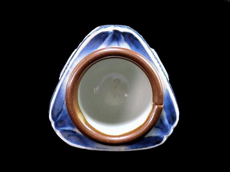 古伊万里 染付 透かし 七宝紋に鳥の図 盃台 E474AS-CGk - メルカリ