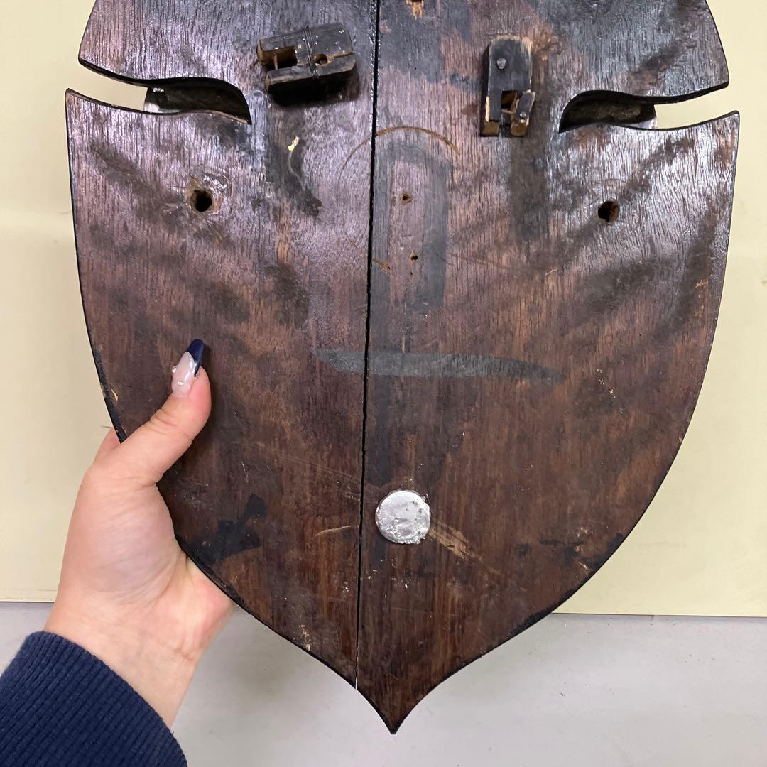 E-4 希少 優勝盾 共栄会賞 金属製 プレート 木台 記念品 盾 レトロ