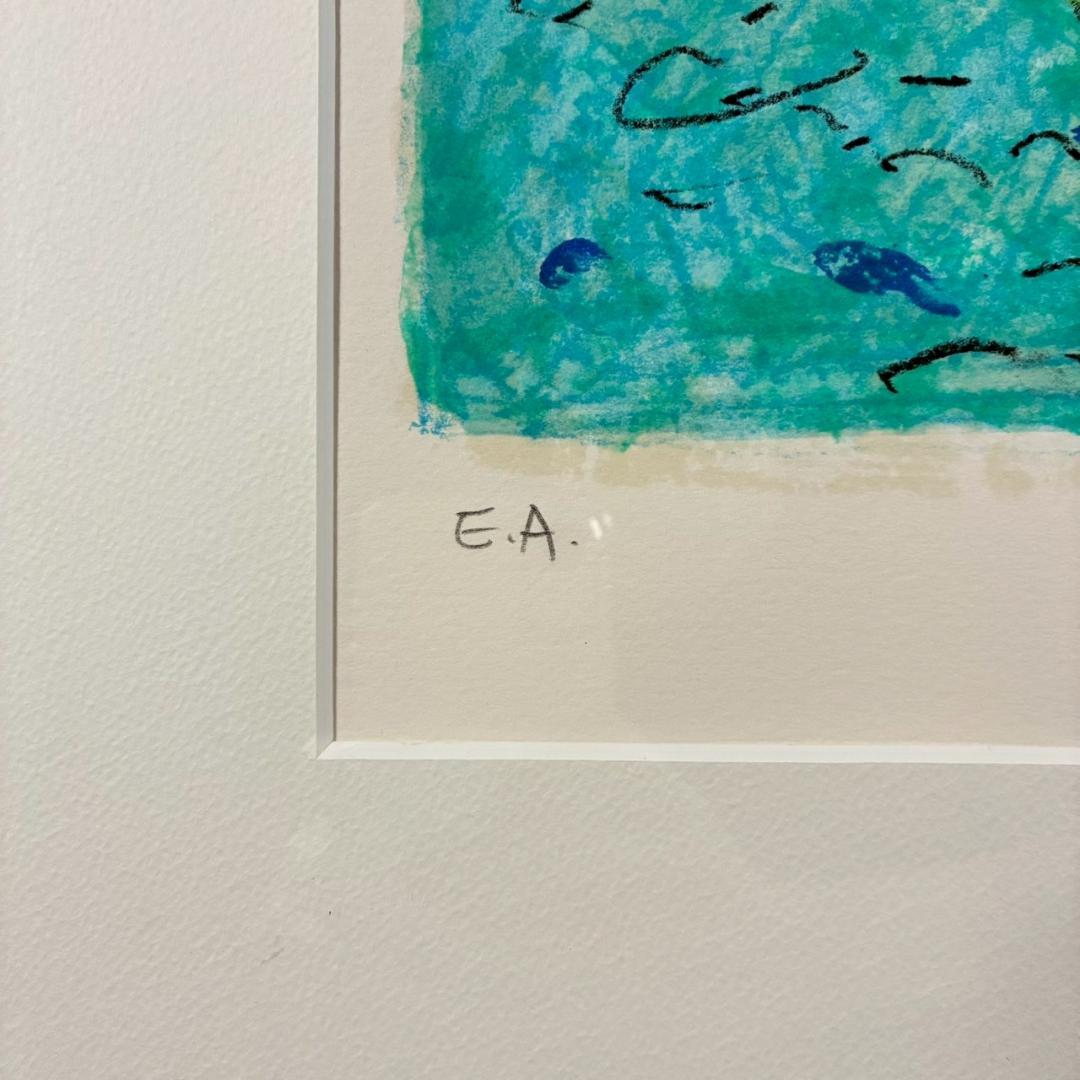 美品 ポール・アイズピリ「ポンヌフ」リトグラフ 直筆サイン入 額縁入