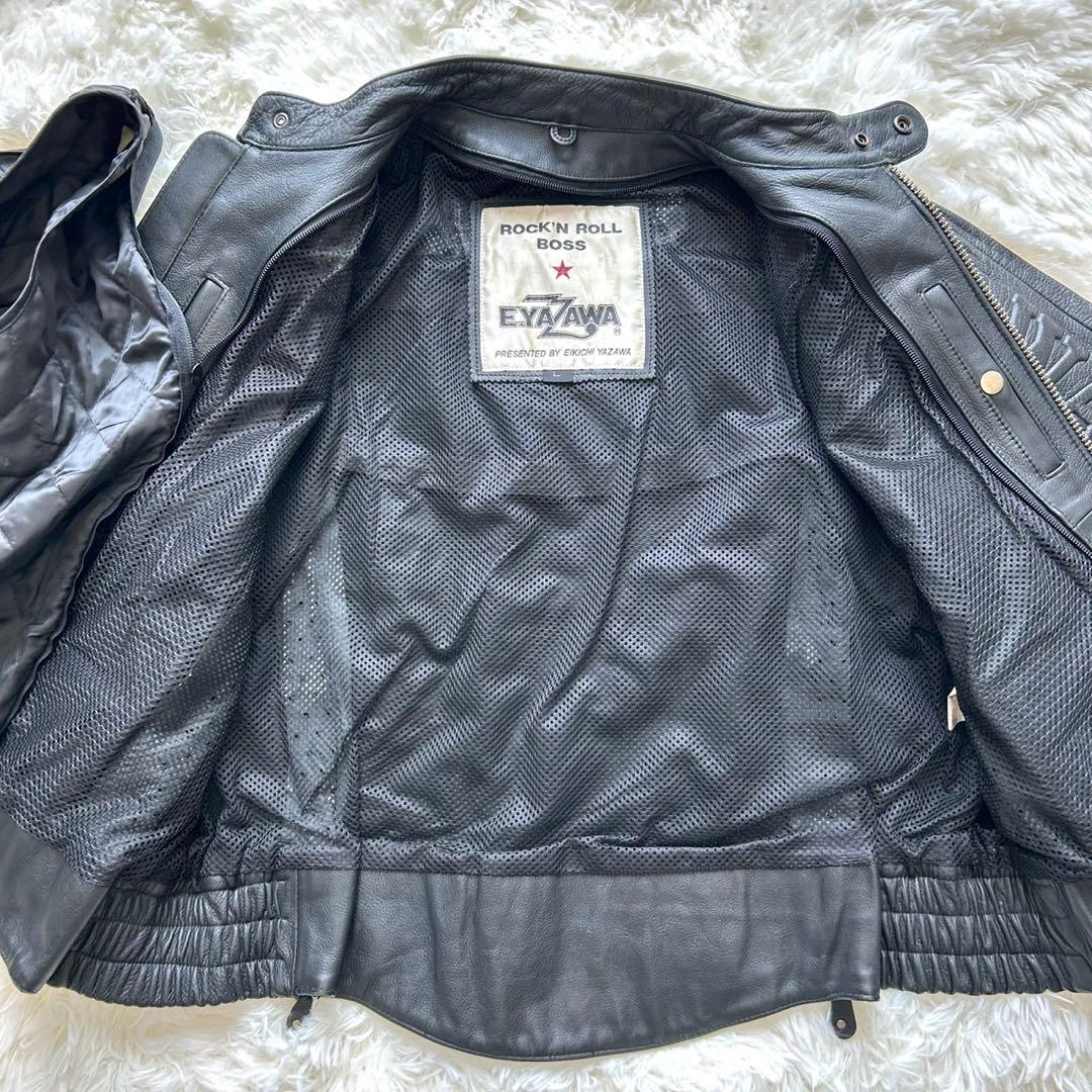 美品】矢沢永吉 E.YAZAWA シングルライダース レザージャケット L