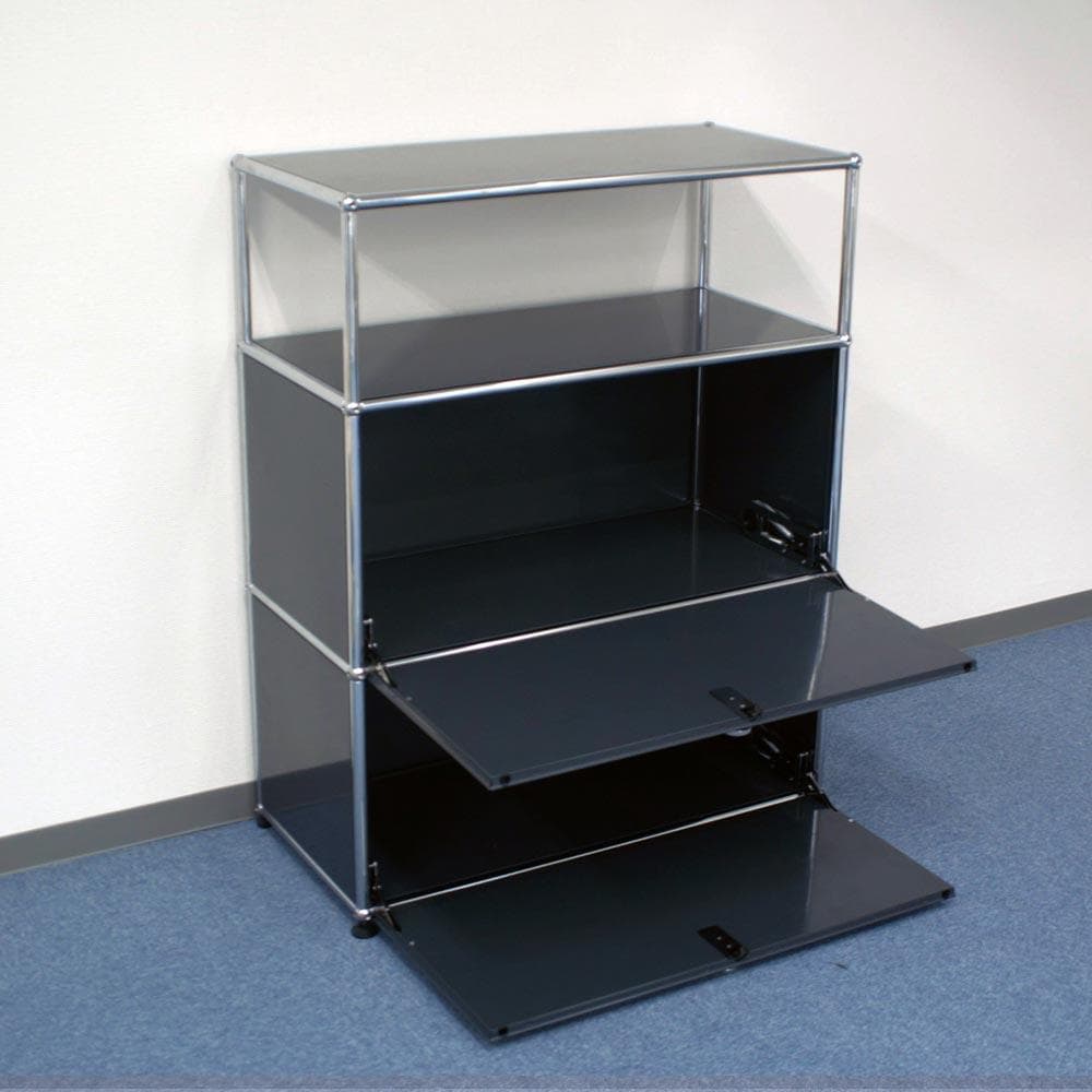 中古 USMハラー｜キャビネット リビング・ 1列3段 アントラサイト USM