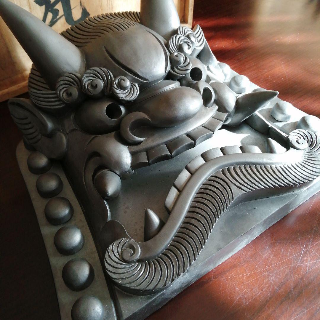 遠州鬼瓦 鬼板師名倉秀三 鬼面瓦 34cm - メルカリ