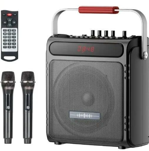 Moon  スピーカーセット カラオケセット マイク２本 Amazon | Moon River スピーカーセット カラオケセット 拡声器