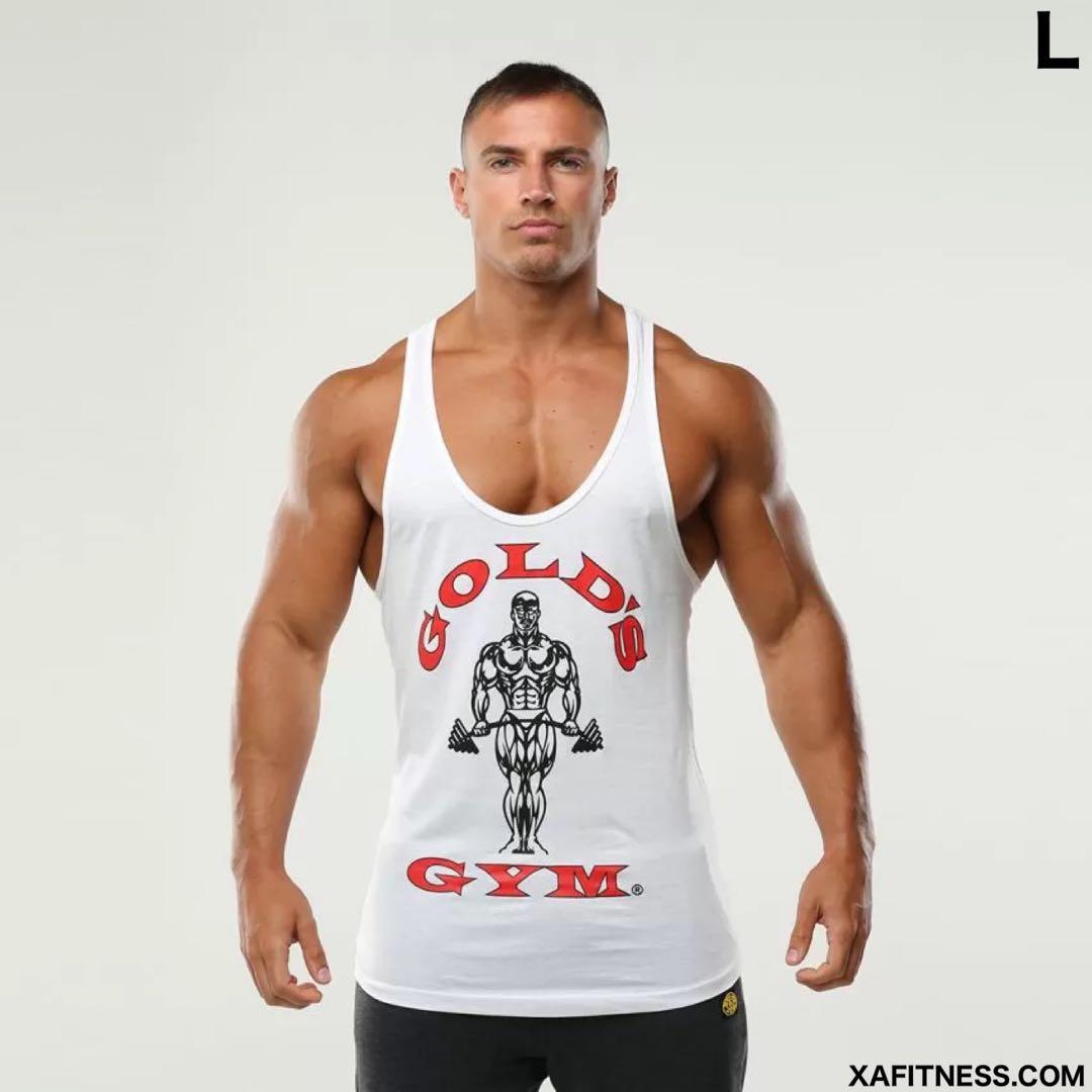 ゴールドジム タンクトップ ホワイト Lサイズ - メルカリ