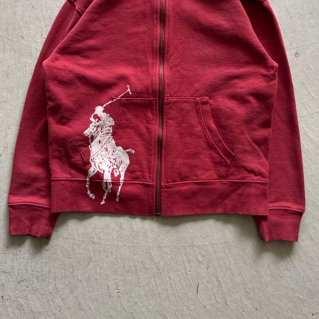 90s polo by ralph lauren ジップパーカー ビックポニー