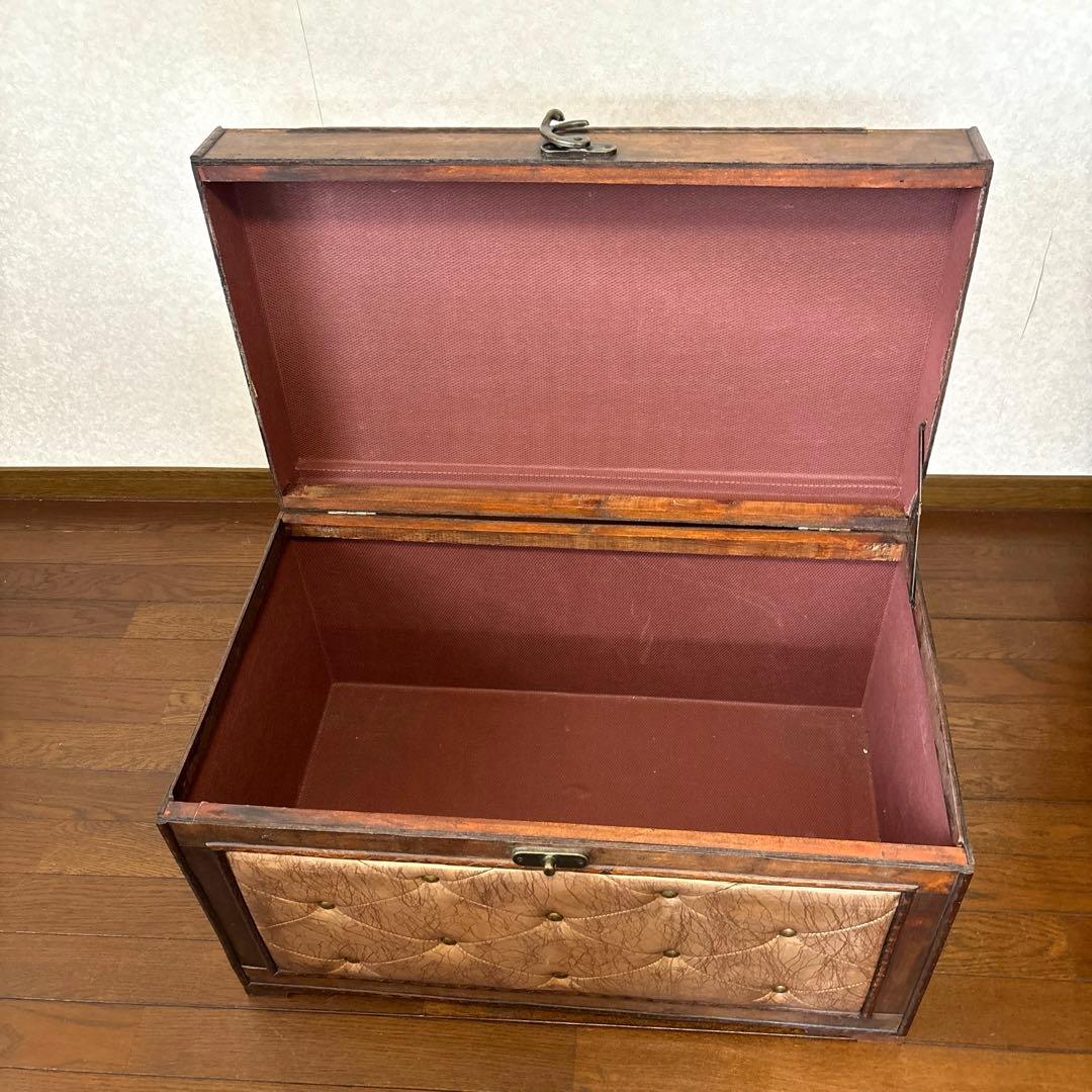 【良品】アンティーク調 収納ボックス 箱 スツール