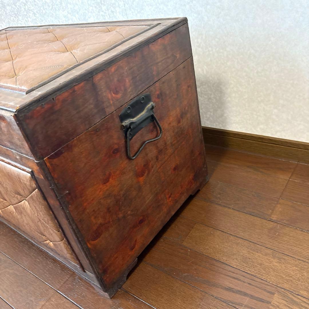 【良品】アンティーク調 収納ボックス 箱 スツール