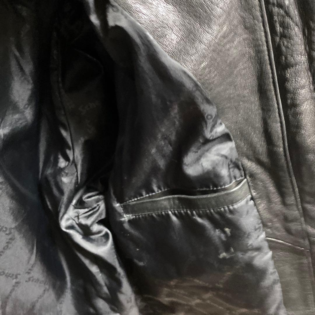 1 Schott フード付きライダースシープスキン