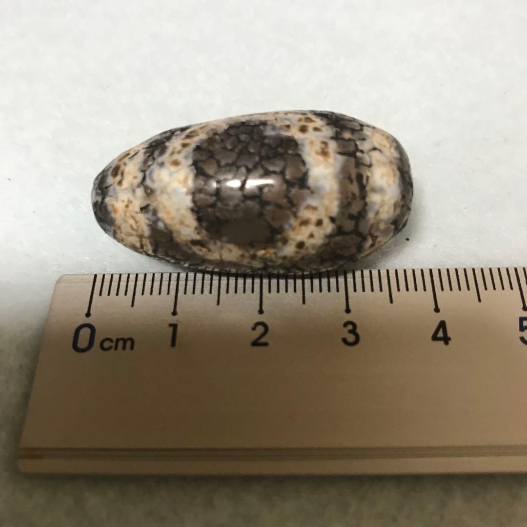 超激レア珍品‼︎ 古代老礦石　龍紋　たまご型卍一眼天珠　マニア向けフジヤマ