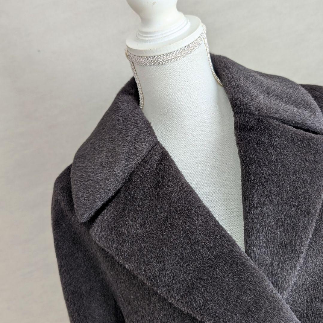 ANAYI アルパカシャギーコート アナイ チャコールグレー 日本製