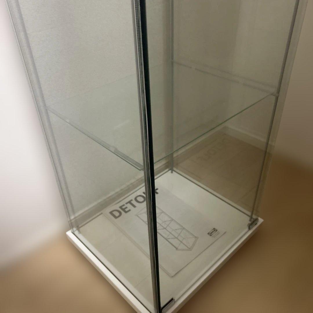IKEA DETOLF デトルフ ガラスケース ホワイト