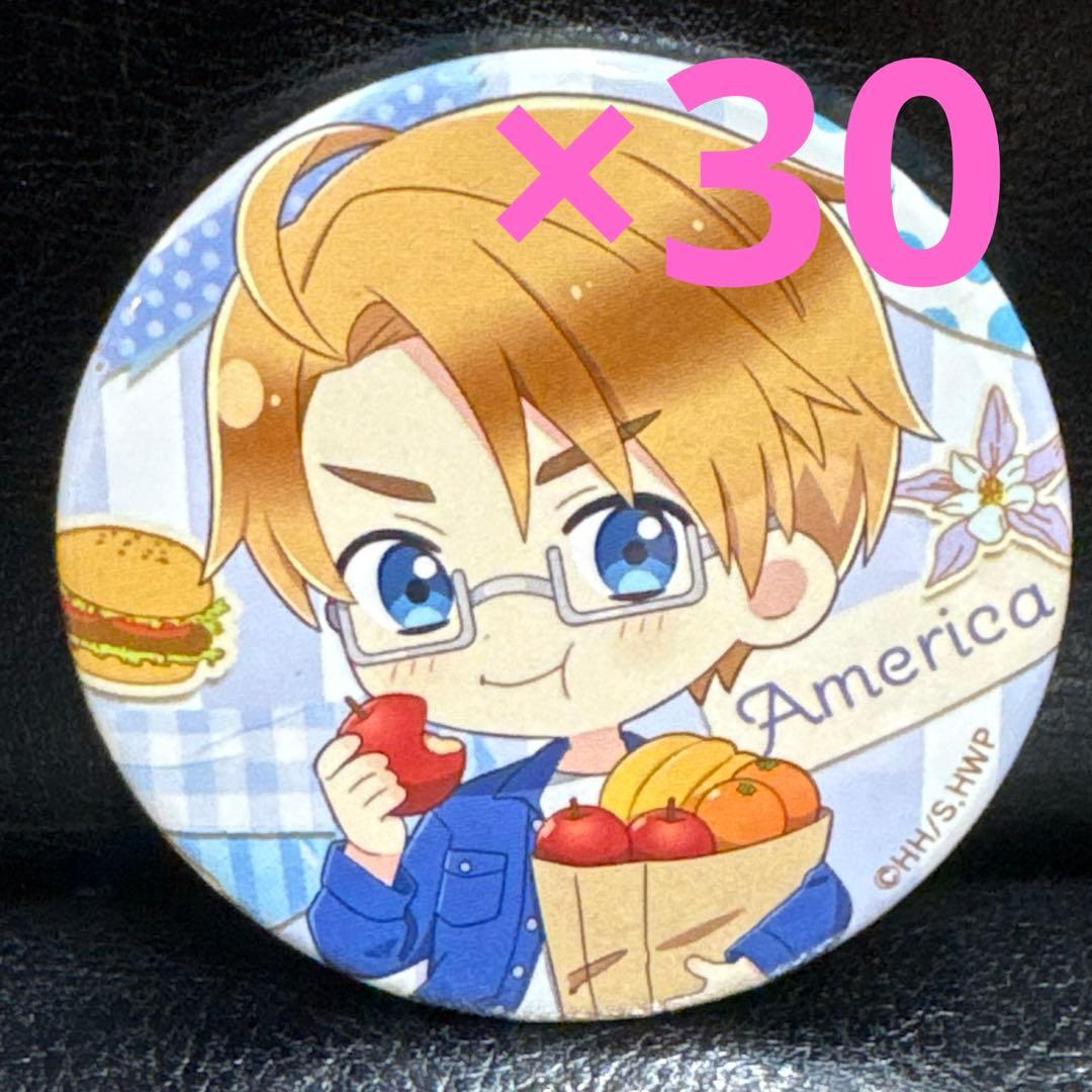 ヘタリア ドレセレ アメリカ 缶バッジ 30個 ヘタリア アメリカ缶バッジ