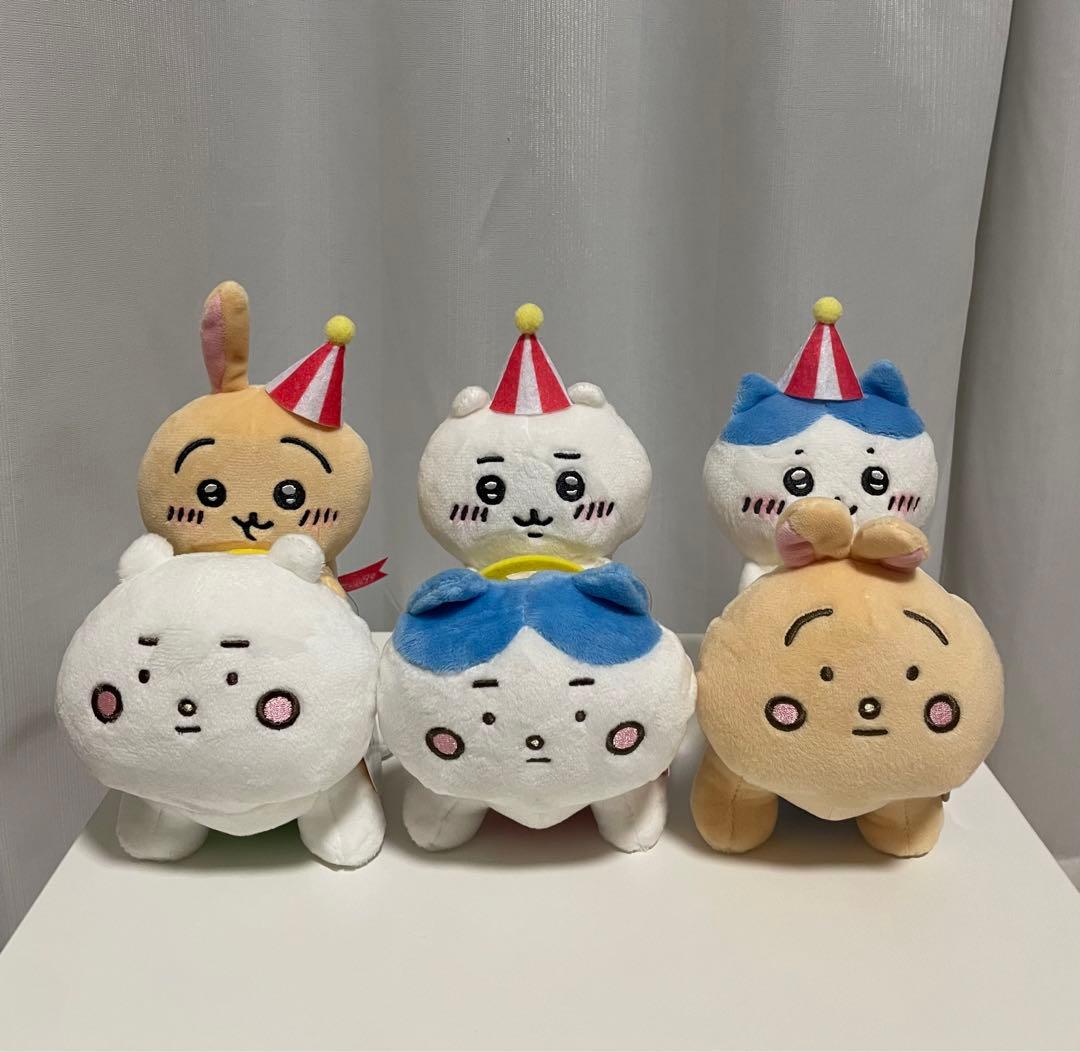 ちいかわらんど ぴーぽぽぬいぐるみ 3種セット ちいかわ ハチワレ