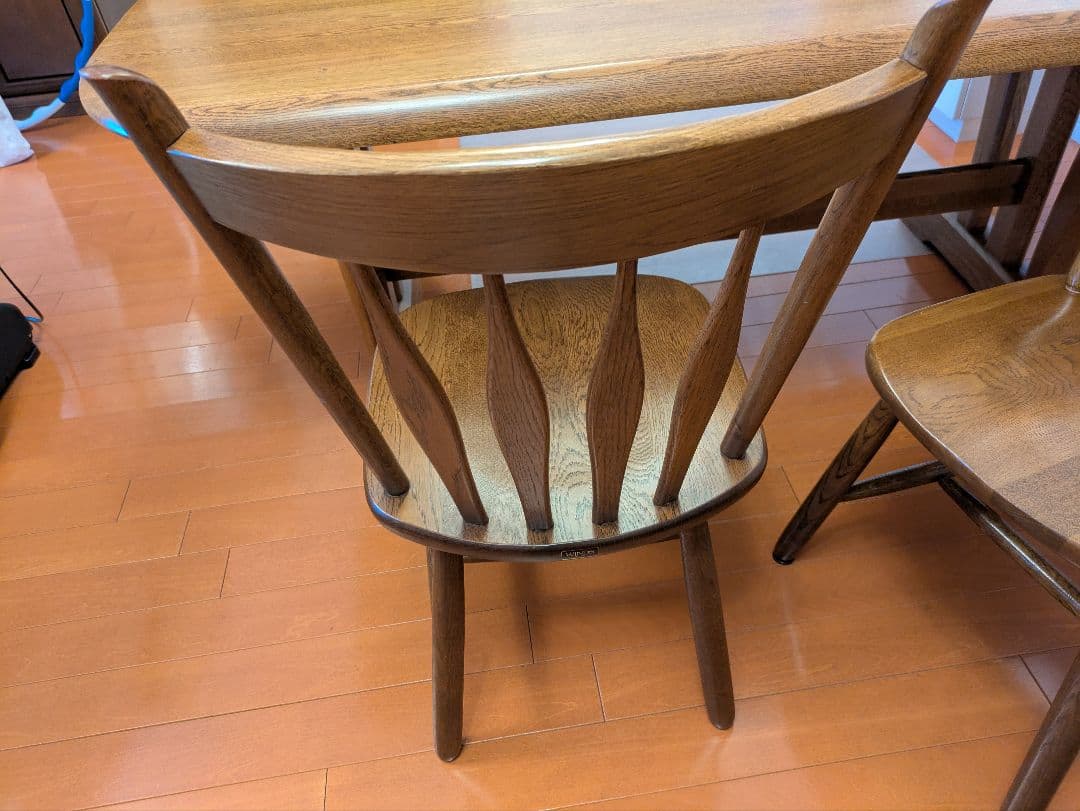 美品　旧大塚家具 木製オーバルダイニングテーブル 165×90×70 cm