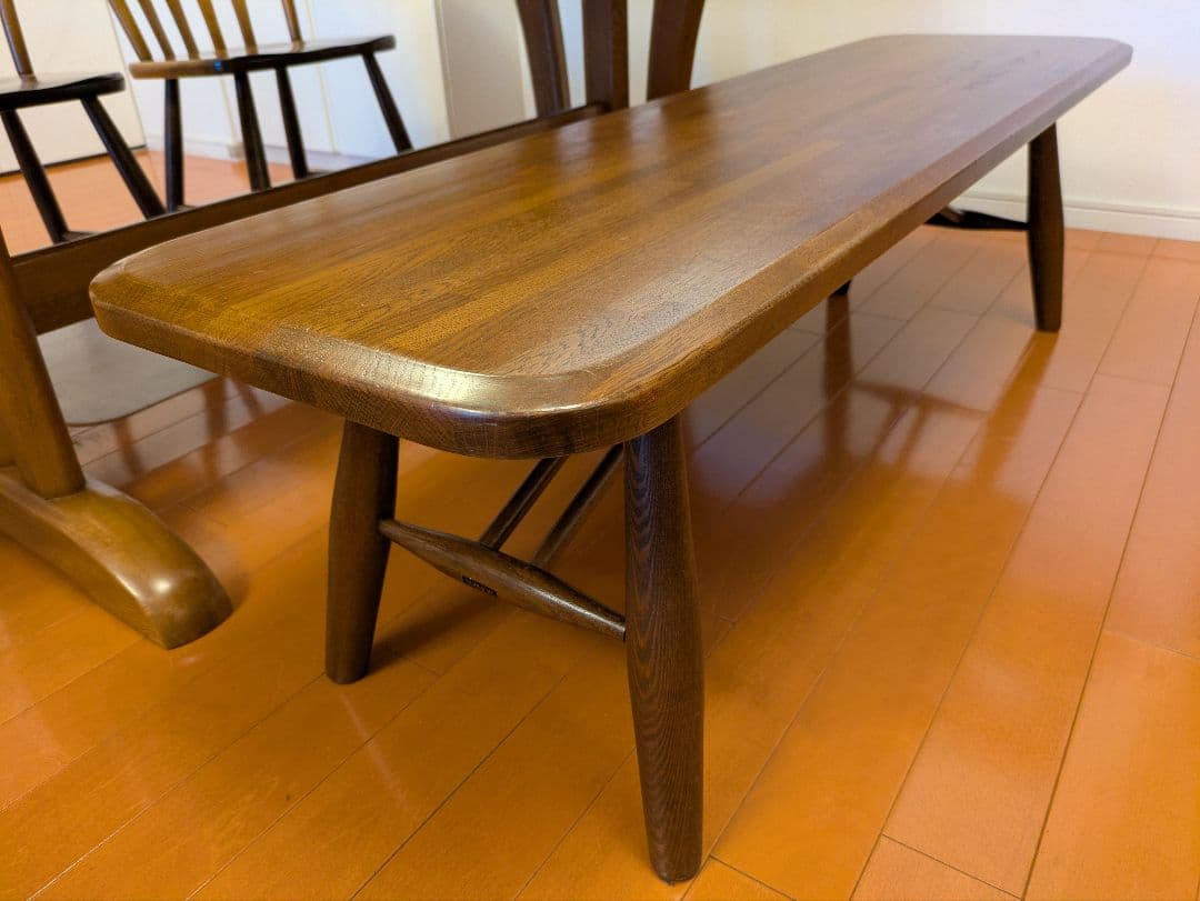 美品　旧大塚家具 木製オーバルダイニングテーブル 165×90×70 cm