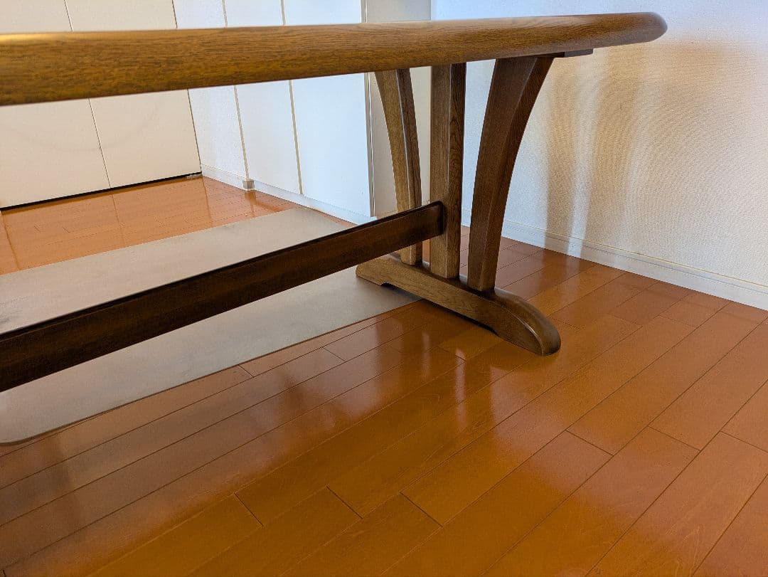 美品　旧大塚家具 木製オーバルダイニングテーブル 165×90×70 cm