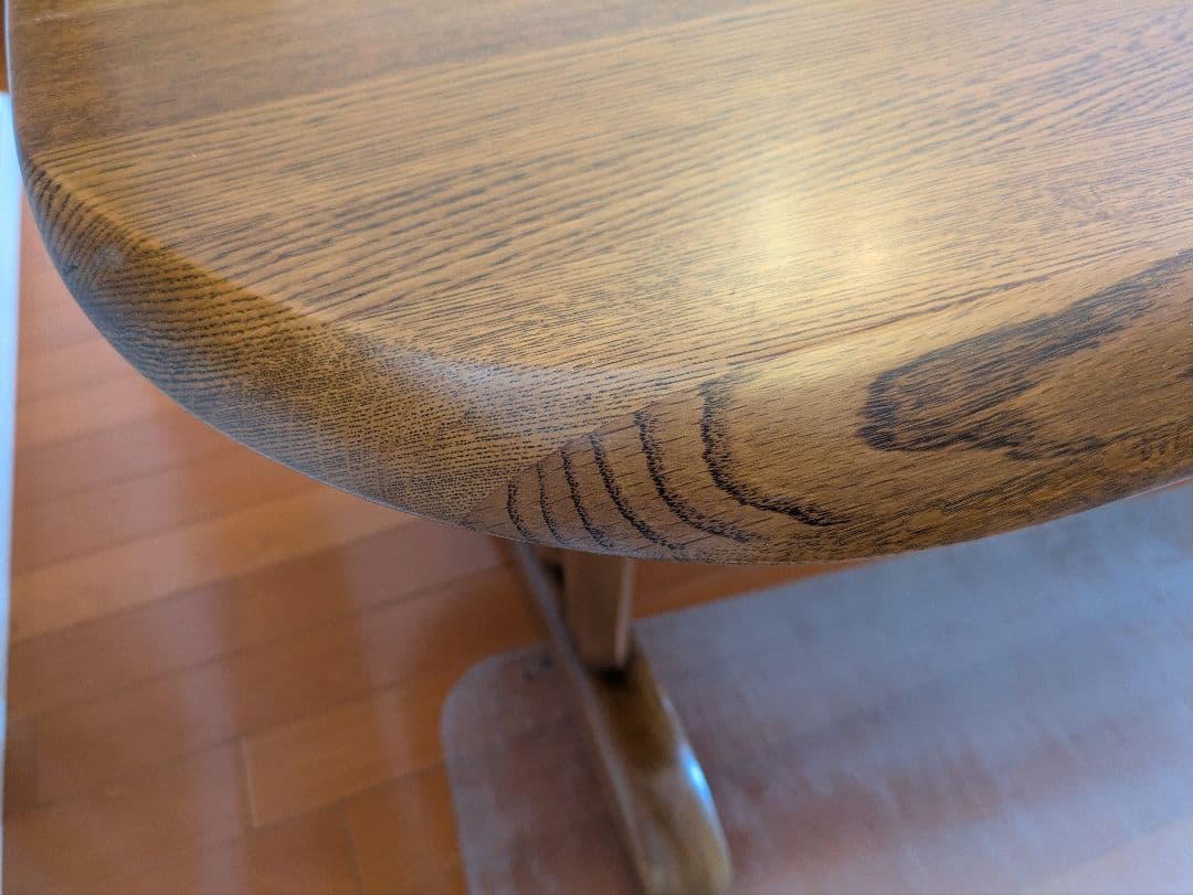 美品　旧大塚家具 木製オーバルダイニングテーブル 165×90×70 cm