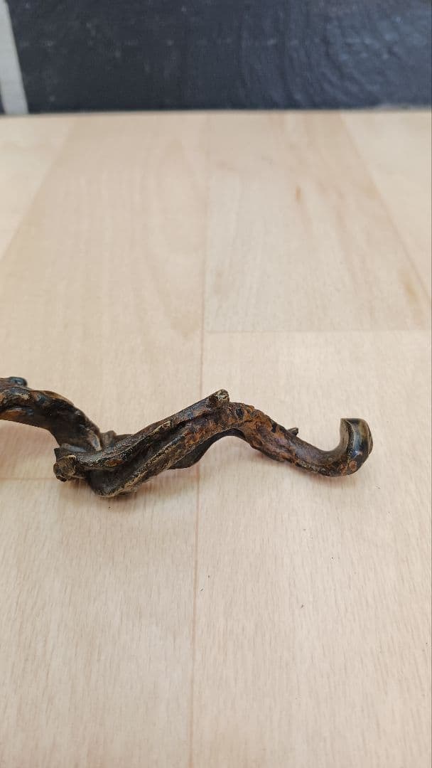 時代物　銅製　矢立　龍形　書道具　黄銅　真鍮