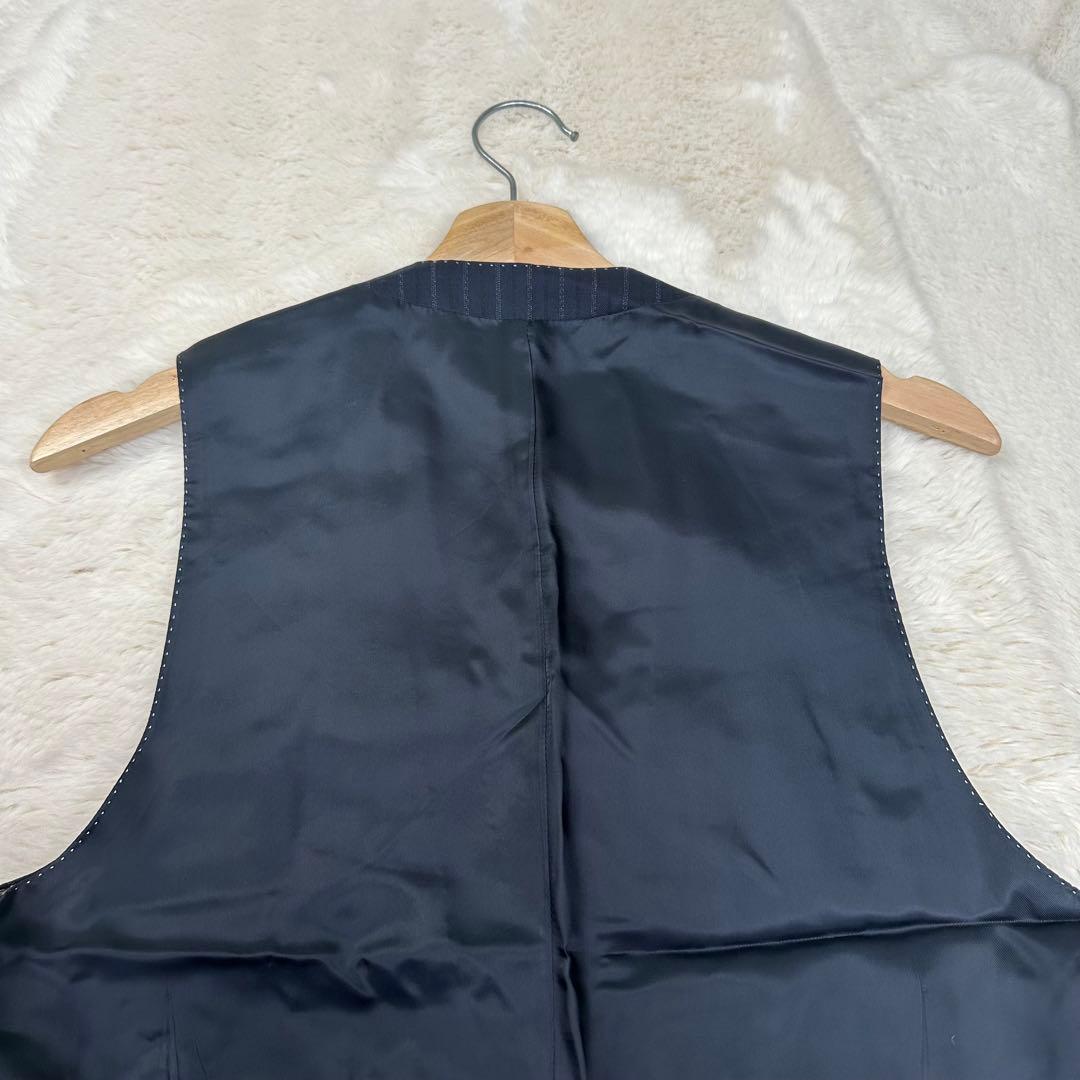 美品✨ポールスミスロンドン 花柄 裏地 シルク混 ストライプベスト