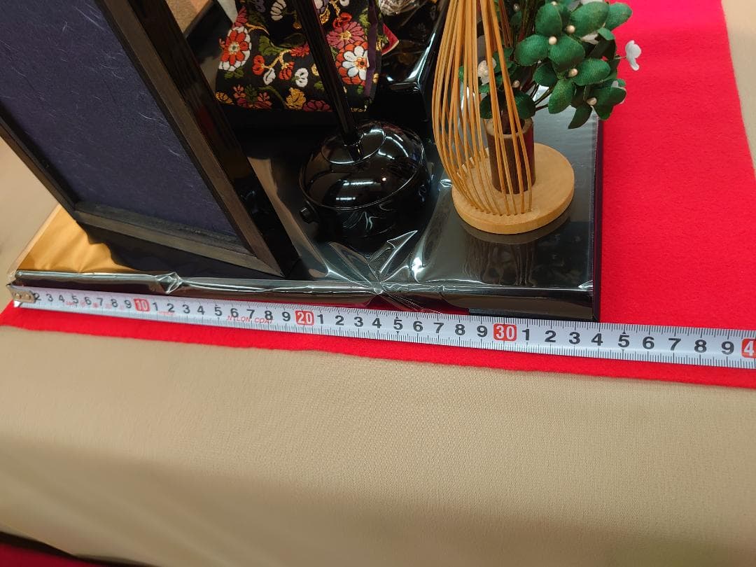 ●新品おひなさま●　さくら刺繍屏風　フルセット