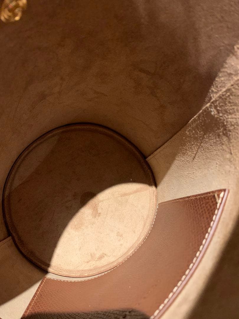 【極美品】LONGCHAMP CuirdeRussieブラウンレザーハンドバッグ