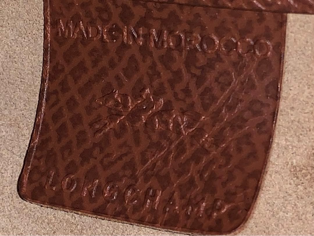 【極美品】LONGCHAMP CuirdeRussieブラウンレザーハンドバッグ