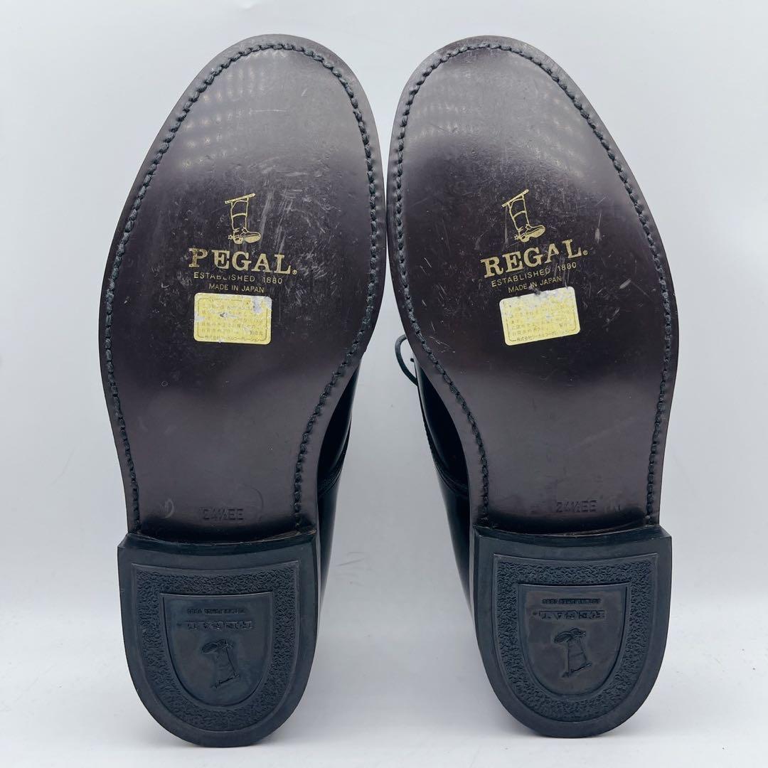 極美品✨リーガル 2504 プレーントゥ 外羽根 ドレスシューズ 黒 24.5