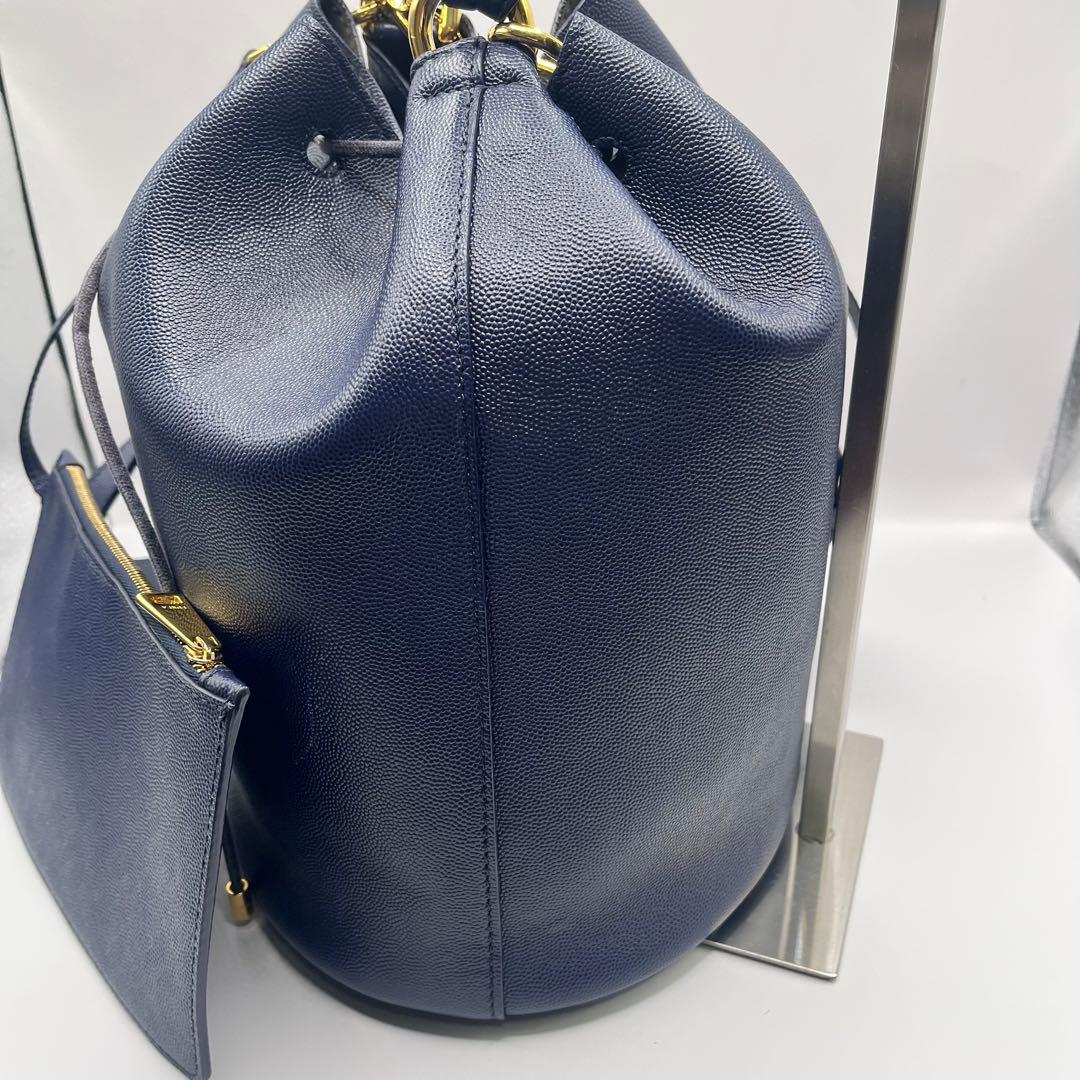 フルラ ショルダーバッグ 2way コロナ 巾着 ポーチ付　バケット レザー