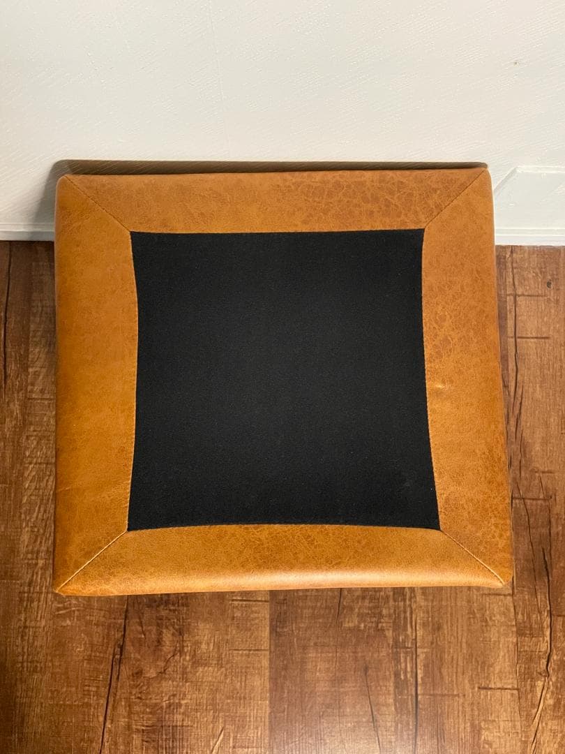 【ヴィンテージ調】 スツール｜ブラウン｜四角型｜高さ46cm・幅50cm