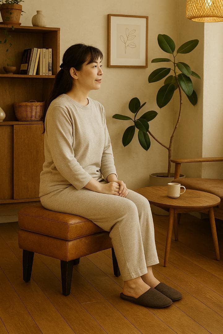 【ヴィンテージ調】 スツール｜ブラウン｜四角型｜高さ46cm・幅50cm